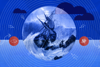 An image of a shipwreck to represent how rejecting a good conscience is the path to apostasy.