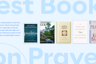 The words Best Books on Prayer in large font with featured resources displaying in the middle and a portion of the article text to the left.