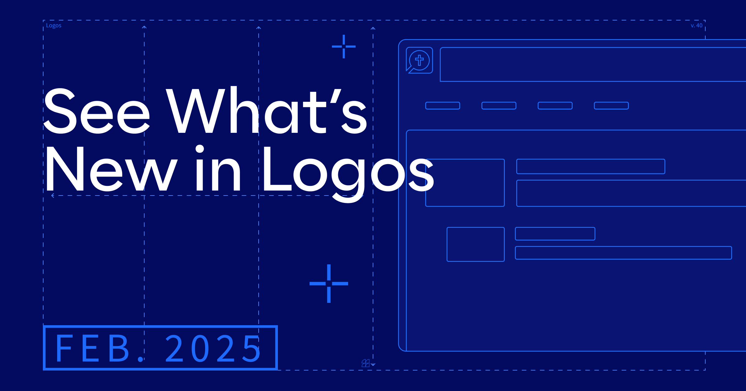 the words See Whats New in Logos in large font with Feb 2024 on the bottom left.