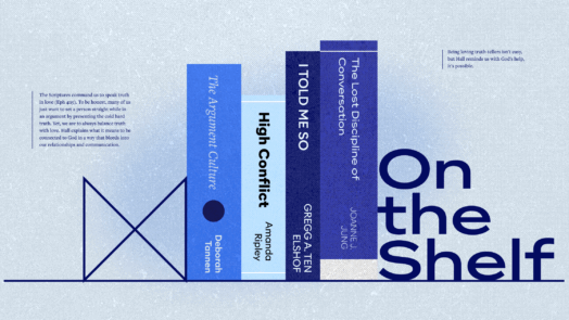 the words On the Shelf in bold font with a few featured books shown as spines.