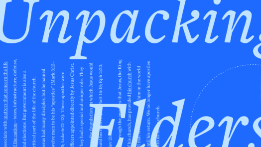 The words Unpacking Elders in large, script font with a portion of the article text in the background.
