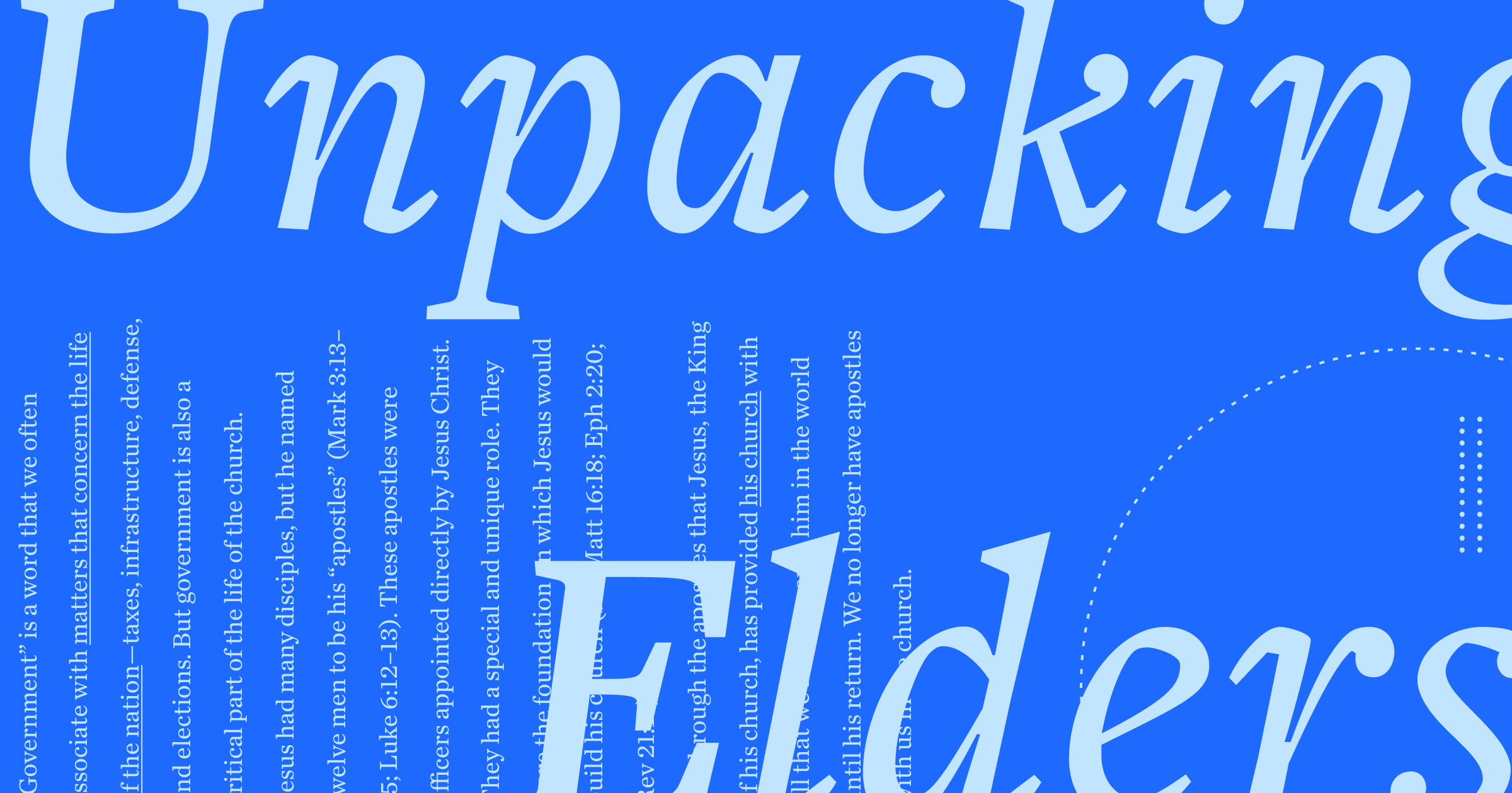 The words Unpacking Elders in large, script font with a portion of the article text in the background.