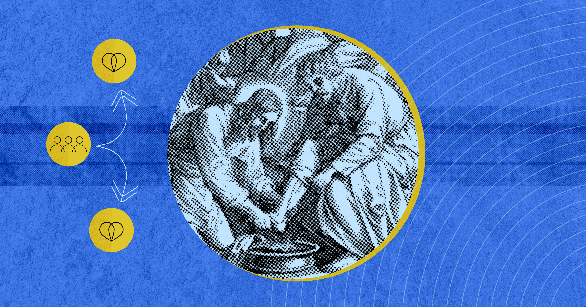an illustration of washing the feet of others to represent the importance of showing love to one another.