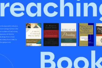 An image with the words Preaching Books and some text from the article along with covers of fives of the books mentioned in the article