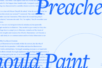 The phrase, Preachers Should Paint in large script font with a portion of the article in the background.
