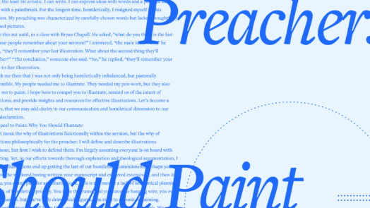 The phrase, Preachers Should Paint in large script font with a portion of the article in the background.