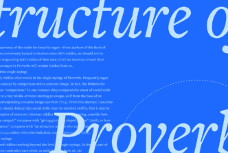 The phrase Structure of Proverbs in large script font with a portion of the article text in the background.