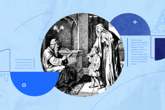 An image of Hannah presenting Samuel to Eli with text from the article around it.