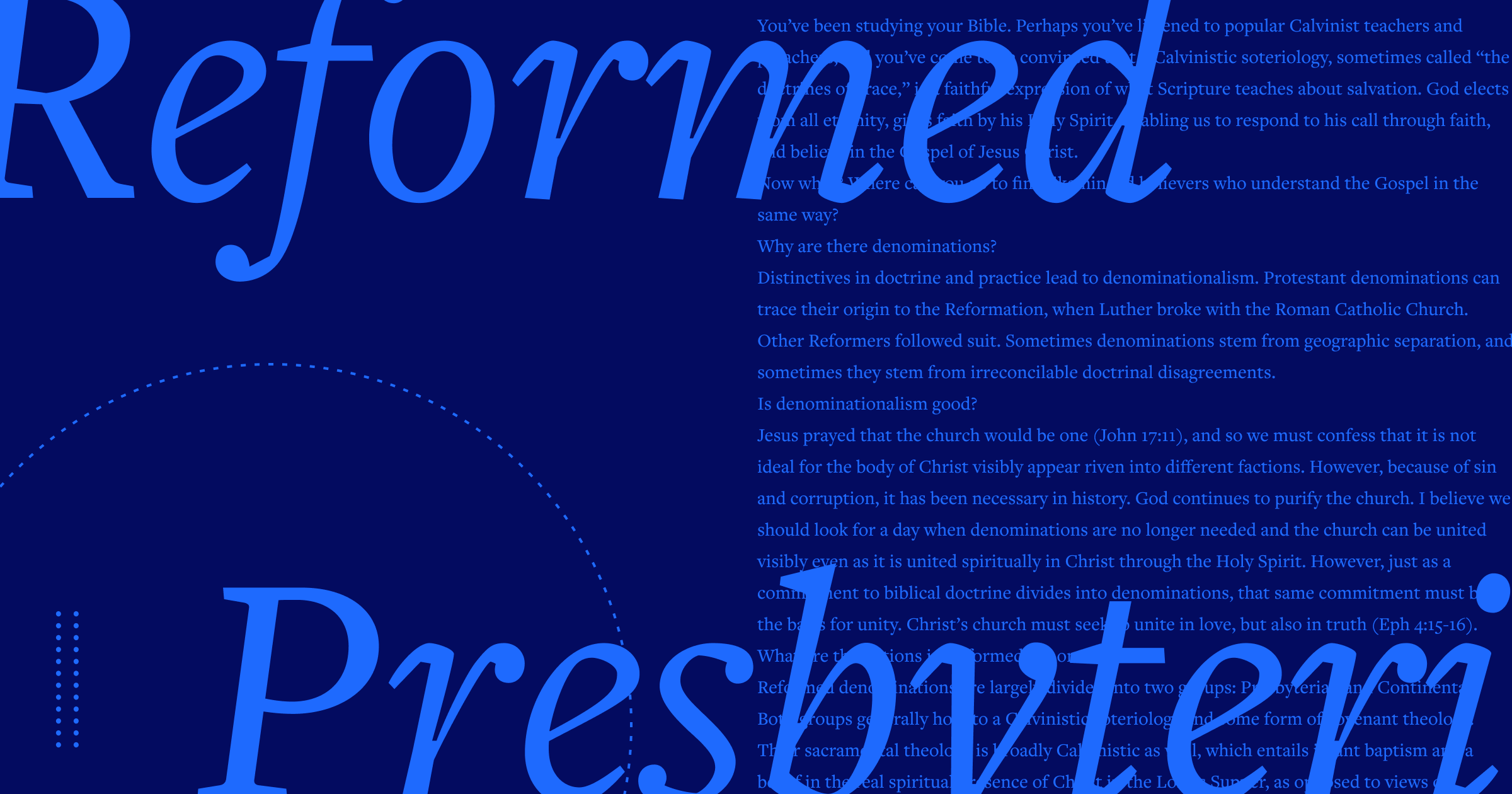 What Are the Main Presbyterian & Reformed Denominations?
