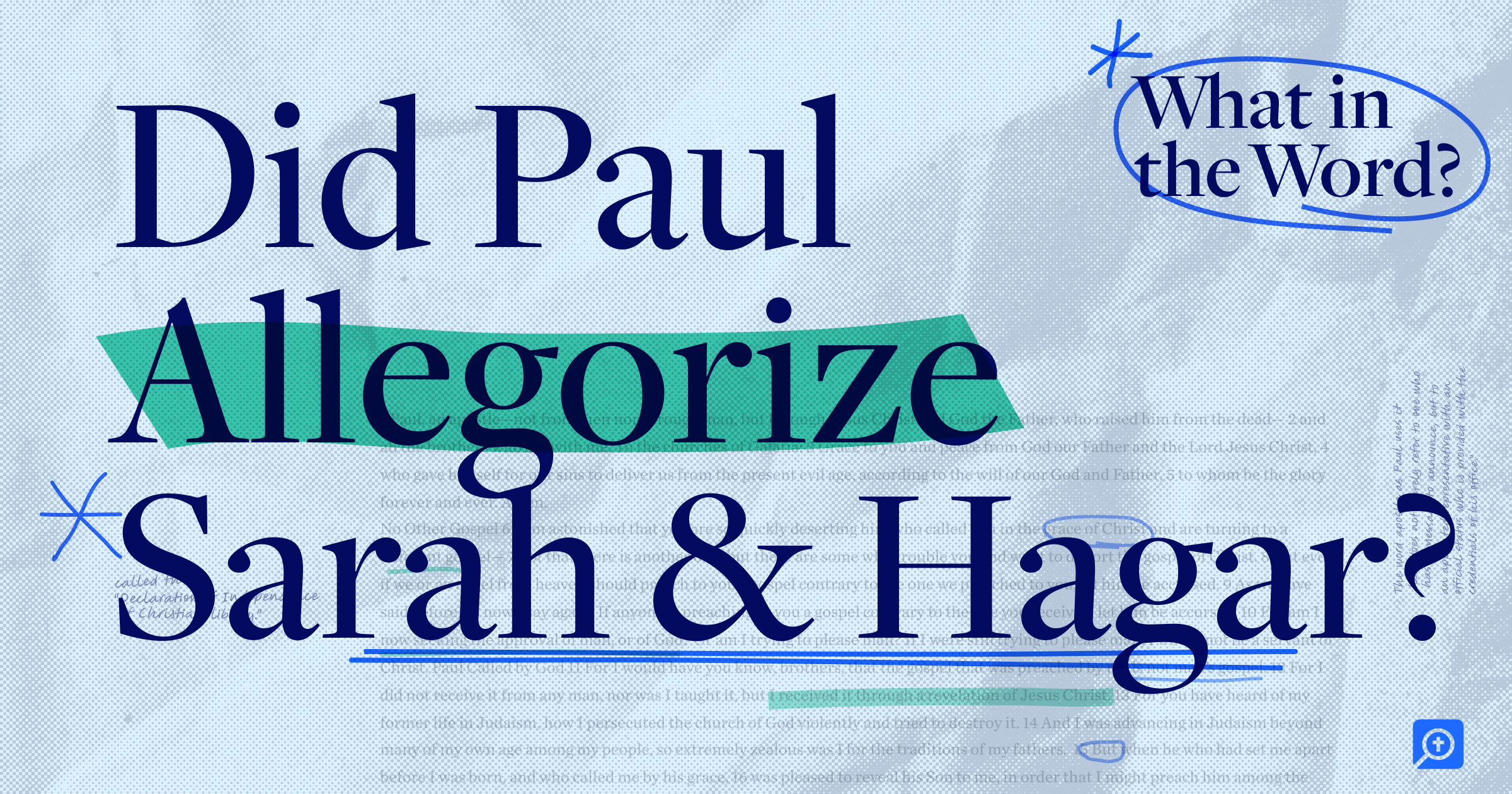 Did Paul Allegorize Sarah & Hagar? | David deSilva on Galatians 4:21–31