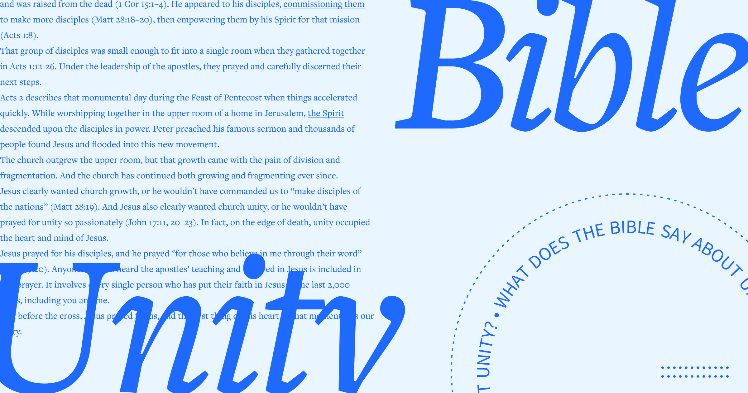 What Is Unity in the Bible, Actually?