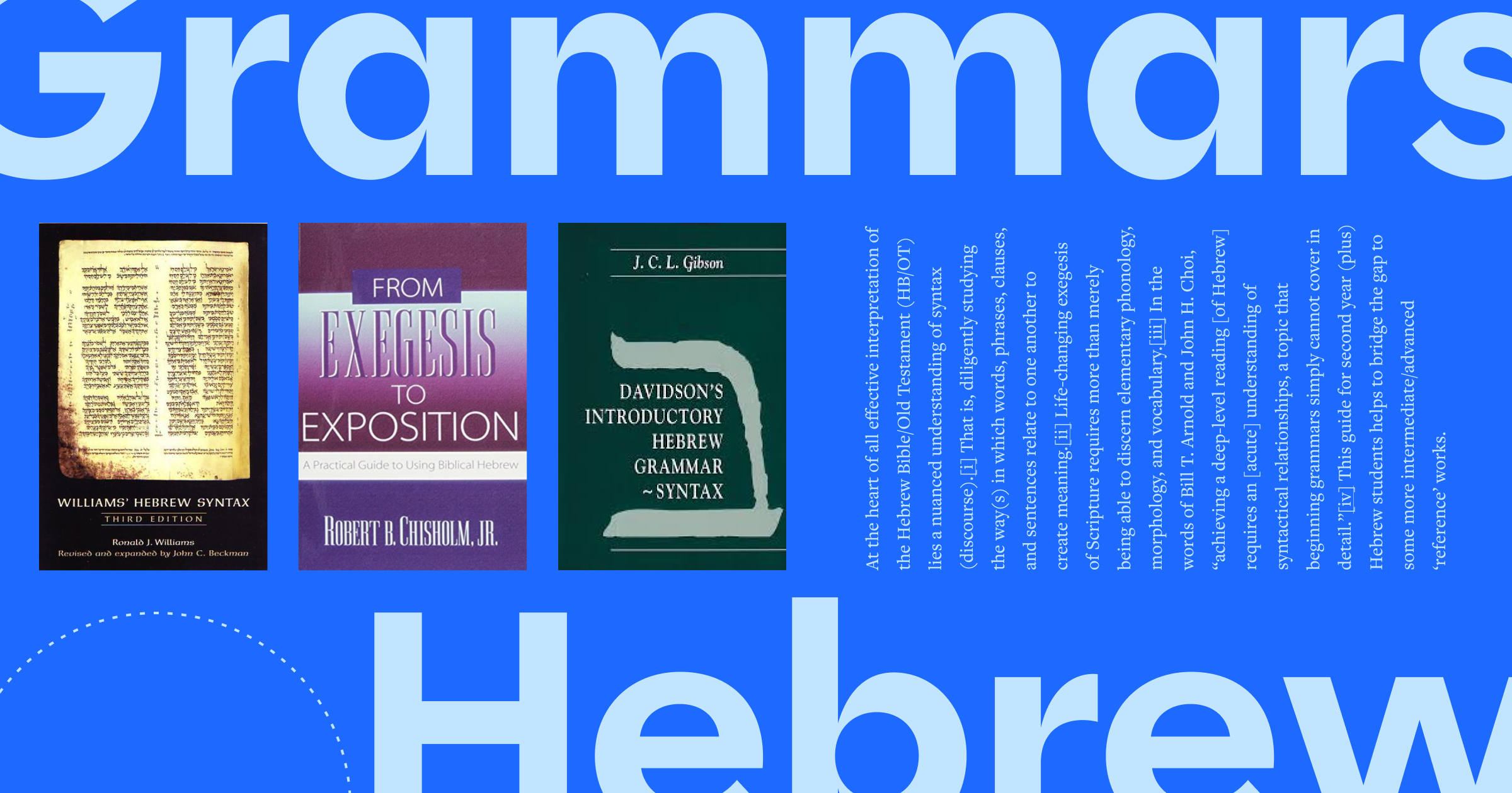 Mind Your Syntax: Your Guide to the Best Hebrew Grammars