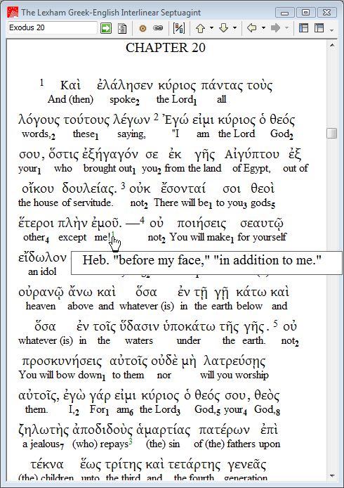 what is an english greek interlinear bible